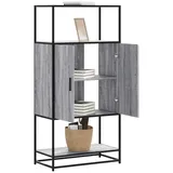 vidaXL Highboard Grau Sonoma 68x35x139 cm Holzwerkstoff und Metall