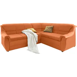 DOMO collection Ecksofa »Lale L-Form«, mit langem Schenkel, wahlweise mit Bettfunktion DOMO collection terrakotta