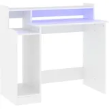 vidaXL Schreibtisch mit LEDs Weiß 97x45x90 cm Holzwerkstoff