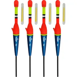 Knicklicht Durchlaufpose inkl. 4 Knicklichter 4, 6, 8, 10g als 4er Set blau 4G