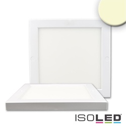 ISOLED Outdoor LED Deckenleuchte SLIM 18MM, IP52, 22 x 22cm, Trafo integriert, weiß / diffus, 18W 3000K 1350lm 120° ISO-113342