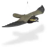 Relaxdays Raubvogel Attrappe Gelb/Grau/Schwarz