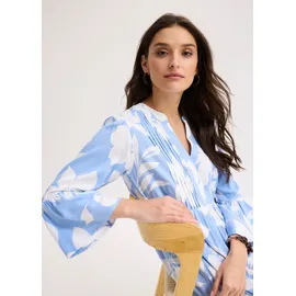 bonprix Maxikleid Blau/Weiß 44