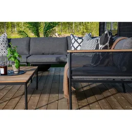 VCM ebuy24 Lounge-set 2 Teile Schwarz,grau,natur.