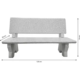 Dehner Gartenbank 120 x 50 x 75 cm Grau