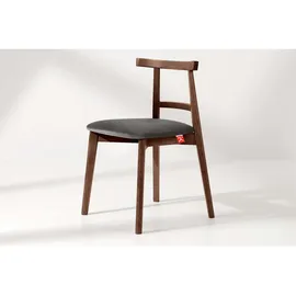 Konsimo Holzstuhl 2er-Set ¦ grau ¦ Maße (cm): B: 47 H: 76