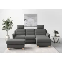 sit&more Ecksofa »Farö L-Form« inklusive Federkern, wahlweise mit Bettfunktion und Bettkasten