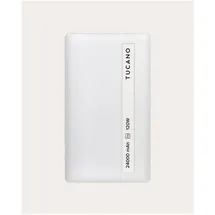 Tucano Powerbank 24000mAh USB-C PD 120W + USB-C Kabel Weiß