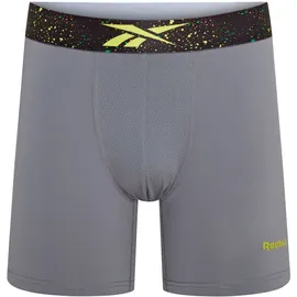 Reebok Benji Boxershorts Gelb / Grau / Schwarz L 3er Pack
