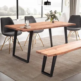 FineBuy Esszimmertisch 160 x 76 cm braun