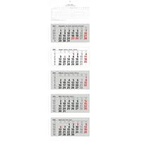 Adina 2026 ADINA Fünfmonatskalender mit Tagesanzeiger in Blockform
