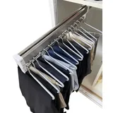 FKKPRVAX Ausziehbare Kleiderstange mit 2 Gleitschienen, ausziehbare Kleiderstange, verstellbare 30-80cm Kleiderstange, Kleiderstange, belastbar 25kg (Size : 400mm)