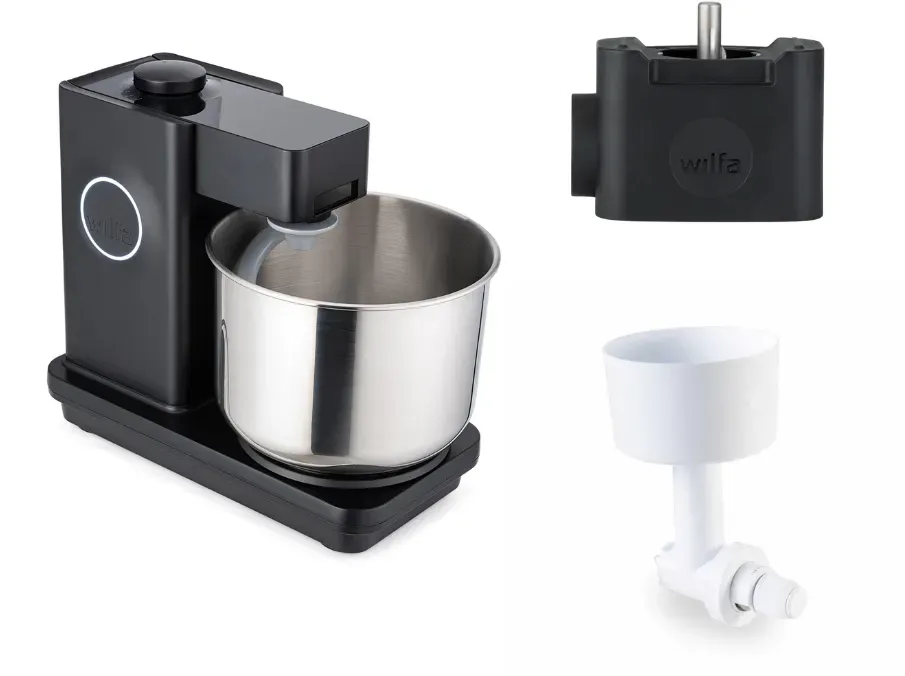 Wilfa Küchenmaschine Probaker KM1B-70 schwarz + Tool Adapter + Messerschmidt Mahlvorsatz
