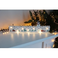 LED Adventskalender aus Holz Weihnachtskalender Weihnachtsdeko Häuschen