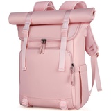 NEWHEY Rolltop Rucksack Damen Reiserucksack Laptop Rucksack 17.3 Zoll Wasserdichter Groß 23L-32L Schulrucksack Daypacks Arbeit Lässiger Rucksäcke