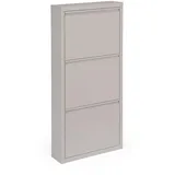 Schuhschrank Eyvin aus Metall 3er, Taubengrau