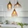 GLOBO LED Hängeleuchte 3-flg. 46 cm Metall amber klar