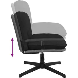 vidaXL Bürostuhl Drehbar Stoff Schwarz
