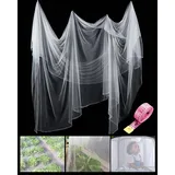 Zonon Moskitonetz Insektenschutznetz Feinmaschig Fliege Vogelnetz Barriere Netz Garten Gemüse Schutz Netz Meterware Vogelschutznetz Engmaschig Outdoor(3 m x 6 m, Weiß)