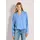 Madeleine Langarmbluse Wickel-Look Blau 44