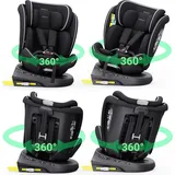 XOMAX 946i Kindersitz drehbar 360° mit ISOFIX, Liegefunktion I mitwachsend I 0-36 kg, 0-12 Jahre, Gruppe 0/1/2/3 I 5-Punkt-Gurt und 3-Punkt-Gurt I Bezug abnehmbar, waschbar I ECE R129