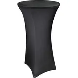 DEMA Ø Stehtischhusse 80x120 cm anthrazit Stretch Stehtisch Bistrotisch Husse