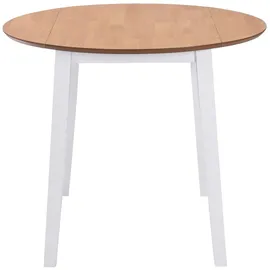 vidaXL Esstisch Ø 90 cm weiß