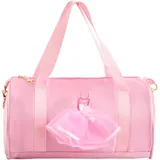 Pinsheng Ballett Tanztaschen, Prinzessin Umhängetasche Sporttasche Tasche Mädchen Balletttasche Duffle Bag Balletttasche Gymnastik Handtasche Kindertasche für für Ballerina Tänzerin - 32 x 16 x 21 cm
