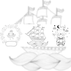 Securit® Fensterschablonen, inkl. Kreidemarker - Babyzimmer-Motiv - 3x A2 Set