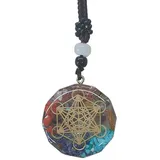 Saraswati Halskette Orgone Metatron Edelsteine Nylonband