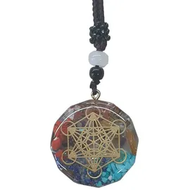 Saraswati Halskette Orgone Metatron Edelsteine Nylonband