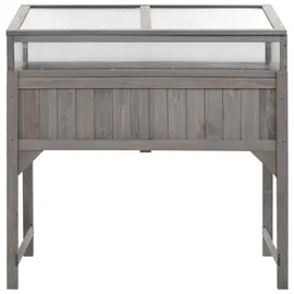 vidaXL Hochbeet mit Gewächshaus 110 x 54 x 120 cm Braun