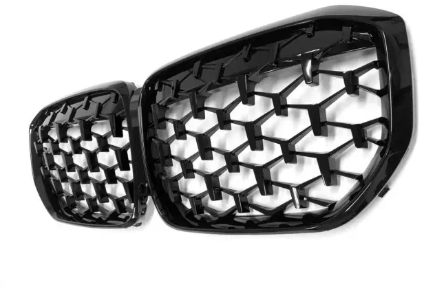Nieren-Kühlergrill für BMW X5 G05 (2019–2022) X5M F95 Diamond-Style Schwarz Hochglanz