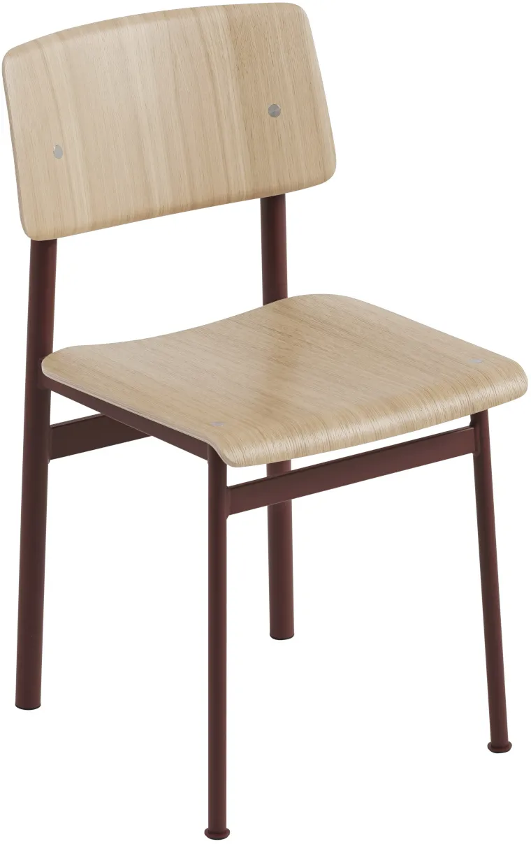 Muuto Loft Stuhl, eiche natur / deep red