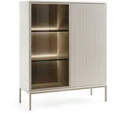 komodee Vitrine Laval mit LED Beleuchtung 104 x 39 x 126 cm KASCHMIR