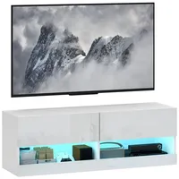 Homcom TV-Hängeschrank mit LED-Beleuchtung, TV-Schrank), 120 x 35 x