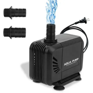 Fiqops 15W 1500/h Springbrunnenpumpe Teichpumpe Wasserspielpumpe Gartenpumpe Bachlaufpumpe Filterpumpe