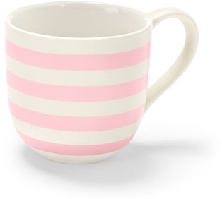 Tasse - rosa - Porzellan - weiß