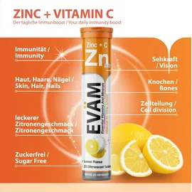 eväm Zink plus Vitamin C Brausetabletten 3 x 20 Stück