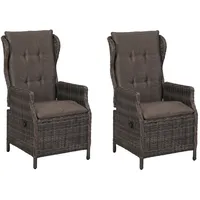 Merxx Saviano Gartensessel 58 x 69,5 x 108 cm grau 2 St.