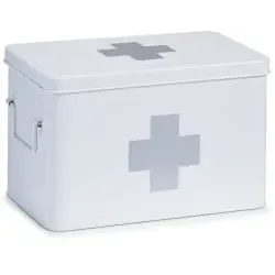 Zeller Medizin-Box, weiß 18119 , Material: Metall, 32 x 19,5 x 20 cm