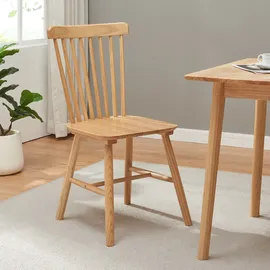 [en.casa] Esszimmerstuhl Karmoy Holz Natur 2er Set
