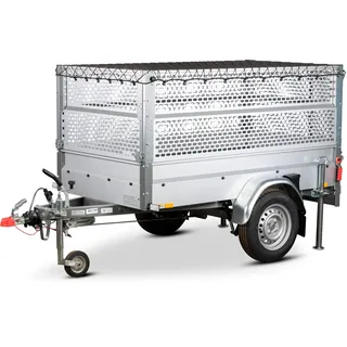 STEMA PKW-Anhänger »Basic Plus 1000 gebremst 1000 kg mit Gitteraufsatz und Abstellstützen