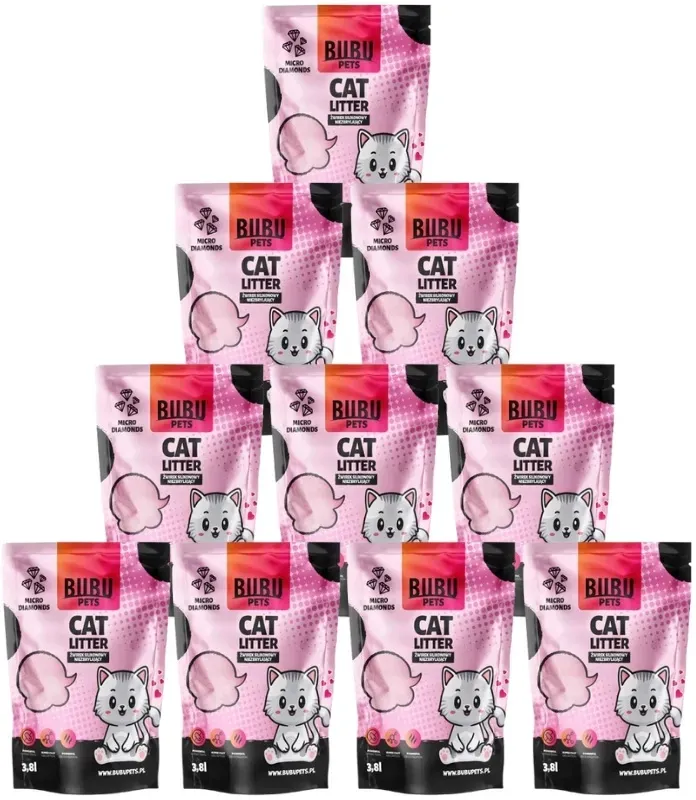 BUBU Pets Silikon-Zwischenlage Micro Pink Streu 10x3.8l