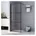 Sofia begehbare Dusche 115 x 195 schwarz