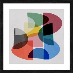Gerahmtes Bild SURFACES I - bunt