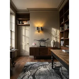 KADIMA DESIGN Dekofigur T-Rex Aluminium Schwarz 62 cm mit Sockel,