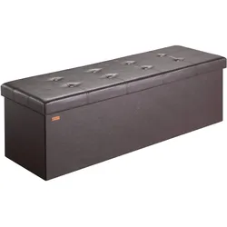 Sitzbank Braun 115x38x38cm mit Stauraum faltbar
