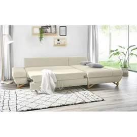furn.design Ecksofa Struktur-Stoff 284 cm Beige