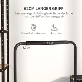 sportnow Dip Barren Bars Schwarz 80-100 cm